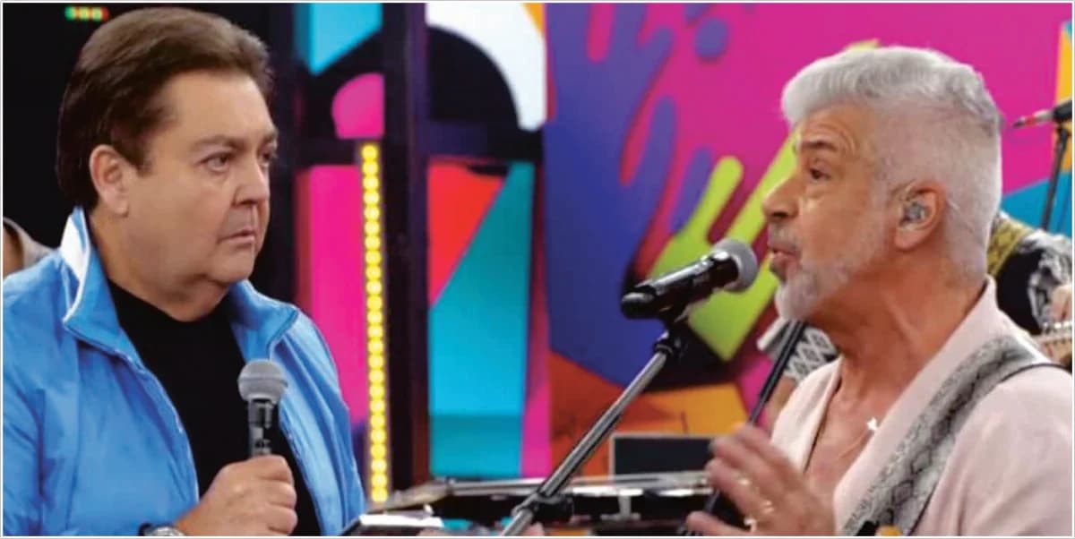 Faustão e Lulu Santos protagonizaram uma torta de climão no ano de 2003 durante o programa "Domingão do Faustão" na Globo
