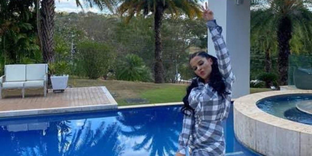 Mansão com piscina de Maiara e Maraisa (Foto:Reprodução/Globo)