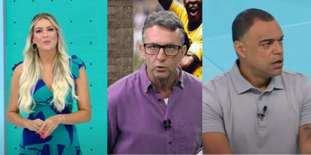 Renata Fan toma atitude ao vivo na Band, dá recado a Neto e atitude de Denílson expõe desprezo