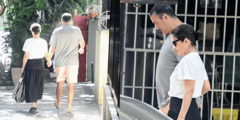 Renata Vasconcellos é flagrada com o marido (Foto: Divulgação)