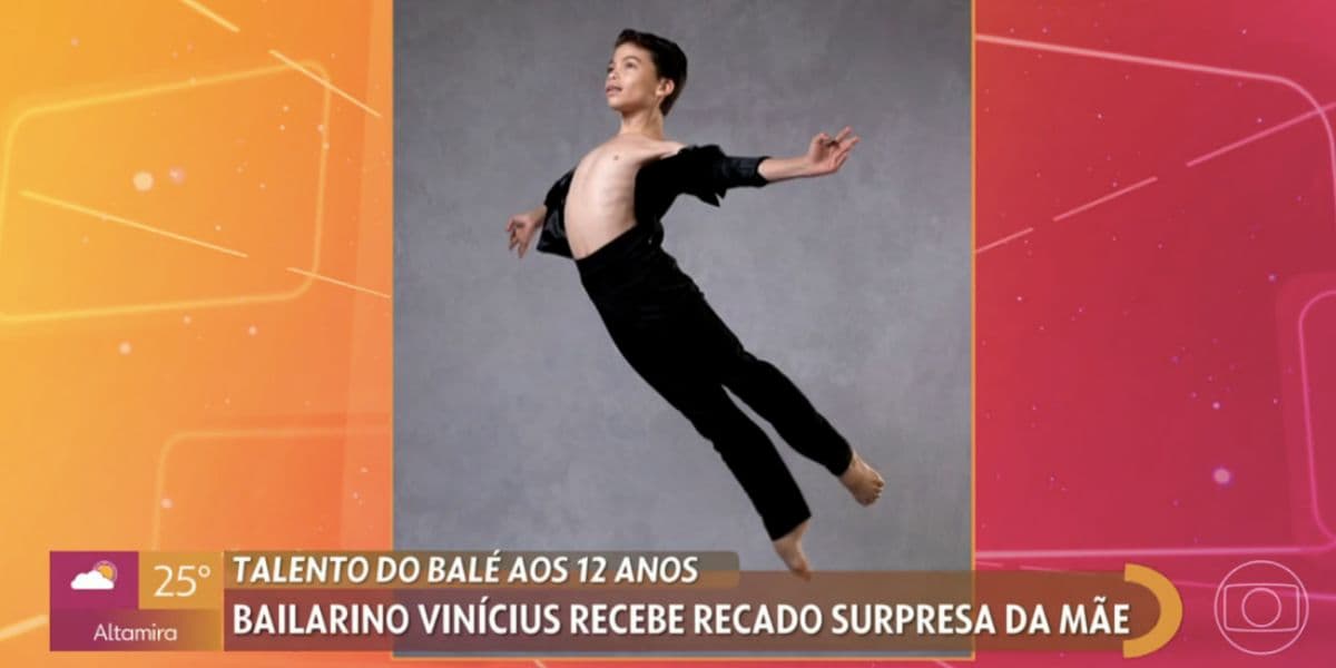 Patrícia Poeta se emociona com história de Vinícius (Foto: Reprodução / Globo) Patrícia Poeta se emociona com história de Vinícius (Foto: Reprodução / Globo)