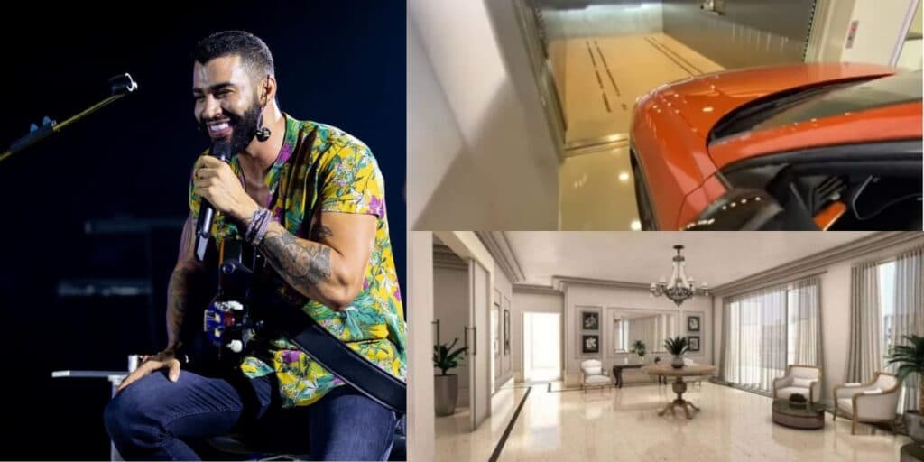 Duas piscinas, elevador para carros e spa: Gusttavo Lima é dono de um apartamento luxuoso