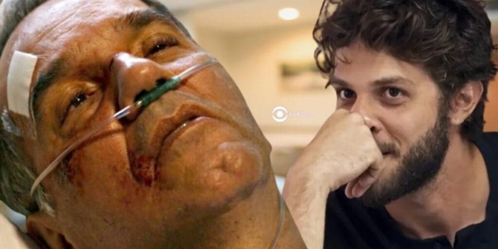 Bomba em Travessia - Moribundo, Guerra descobre golpe macabro do genro: "Ari roubou a empresa"