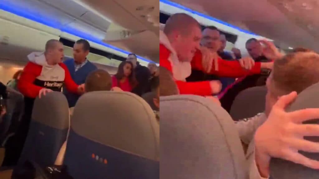 Pancadaria: barraco em avião nas alturas acaba em sangue, assusta passageiros e gera gritaria