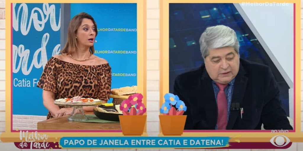 Datena é colocado contra parede por parceiro de Catia e se vê obrigado a fazer o que não queria: “Última vez”