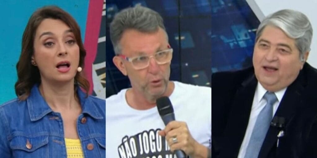 Datena, ao vivo, manda Neto, da Band, calar a boca e dá sermão no Brasil Urgente: “Injustiça”