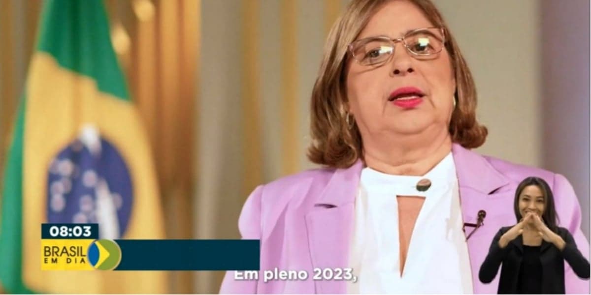 Pronunciamento da ministra Cida Gonçalves (Foto: Reprodução/YouTube)
