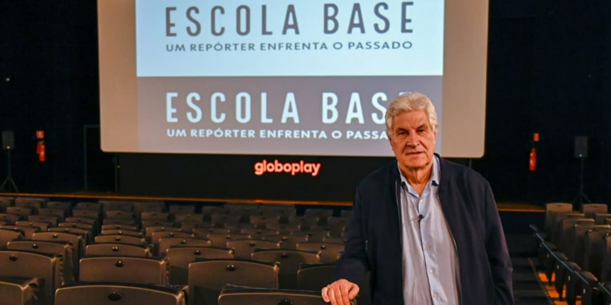 Valmir Salaro no documentário "Escola Base - Um repórter enfrenta o passado" (Foto: Divulgação/Globoplay)