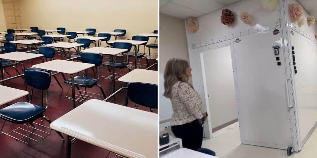 Mecanismo de "guerra" é colocado dentro das salas de aulas e promete impedir massacres em escolas