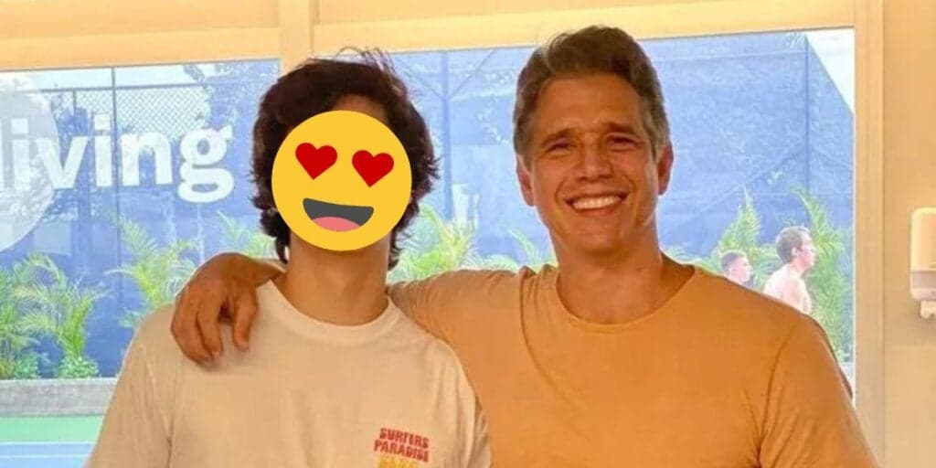 Do tamanho do pai, um homão e musculoso: tente não sorrir ao ver o filho de Marcio Garcia, o mais lindo