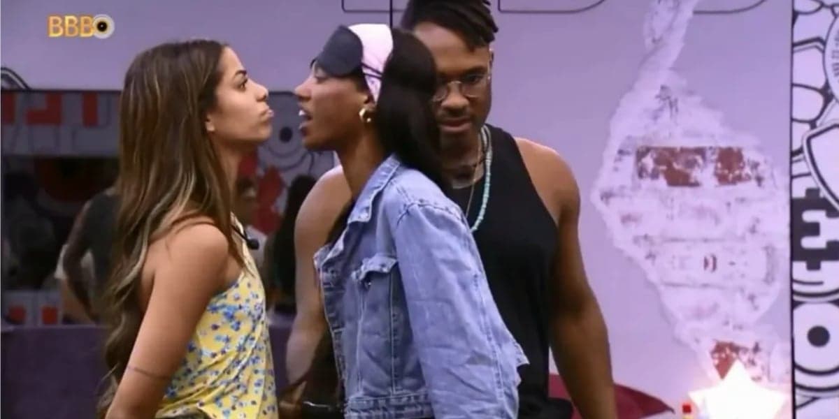 Key se envolveu em discussão racial com Tina e Fred (Foto: Reprodução/TV Globo)