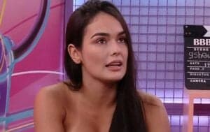 Larissa Santos durante o Bate-Papo BBB (Foto: Reprodução / Globoplay)