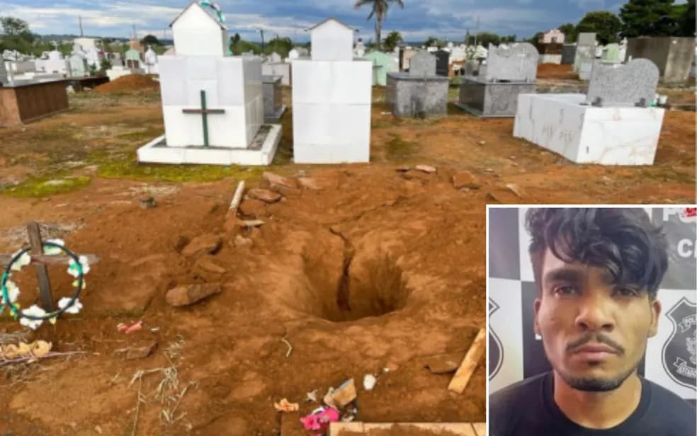 Túmulo de Lázaro Ramos foi violado (Foto: Reprodução)
