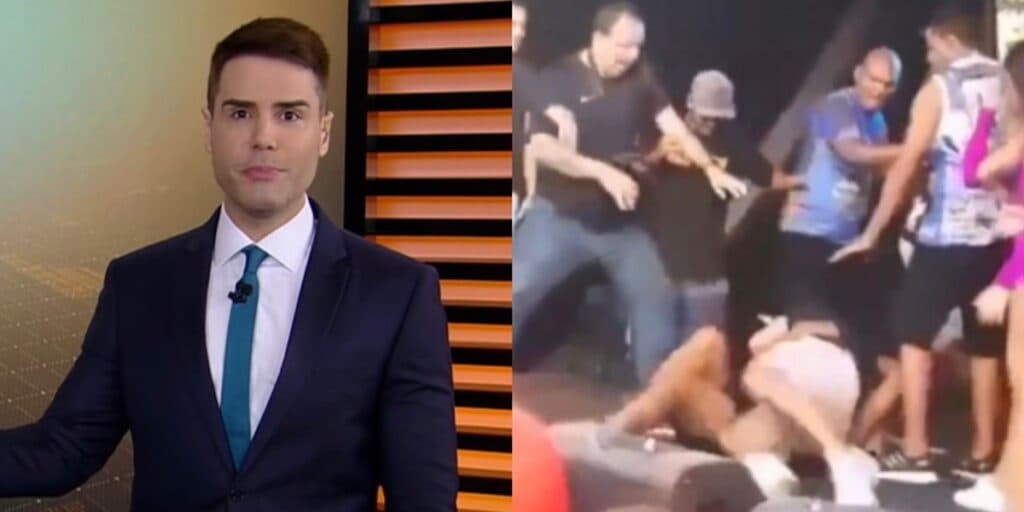 Luiz Bacci, da Record, expõe vídeo de confusão em show de cantor famoso, homem invade palco e ataca dançarinas