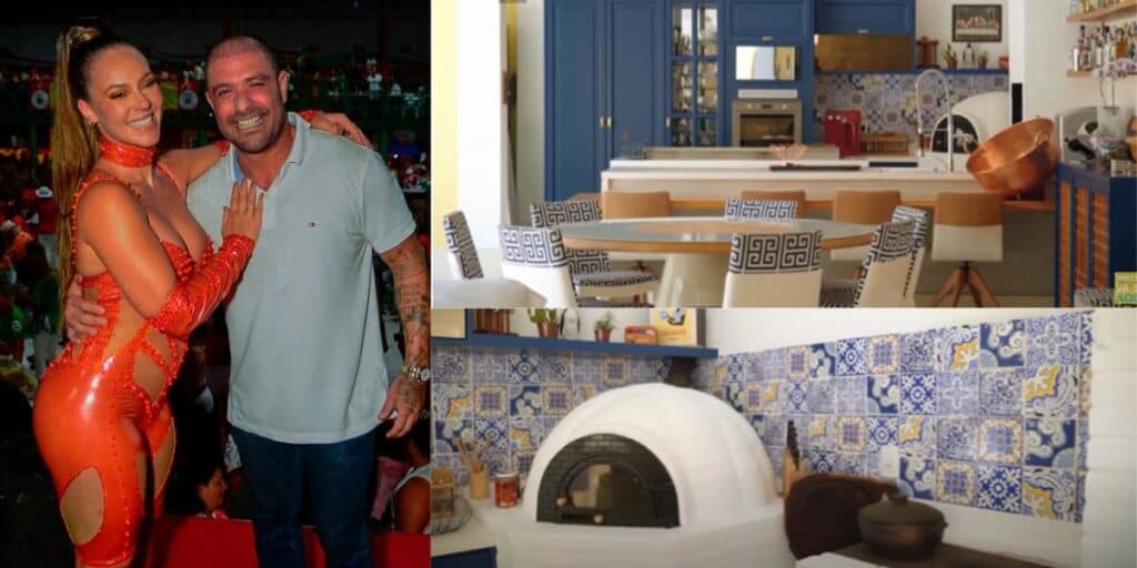 Cozinha, forno à lenha e mesa de pebolim: a linda mansão de Diogo Nogueira, amor de Paolla Oliveira