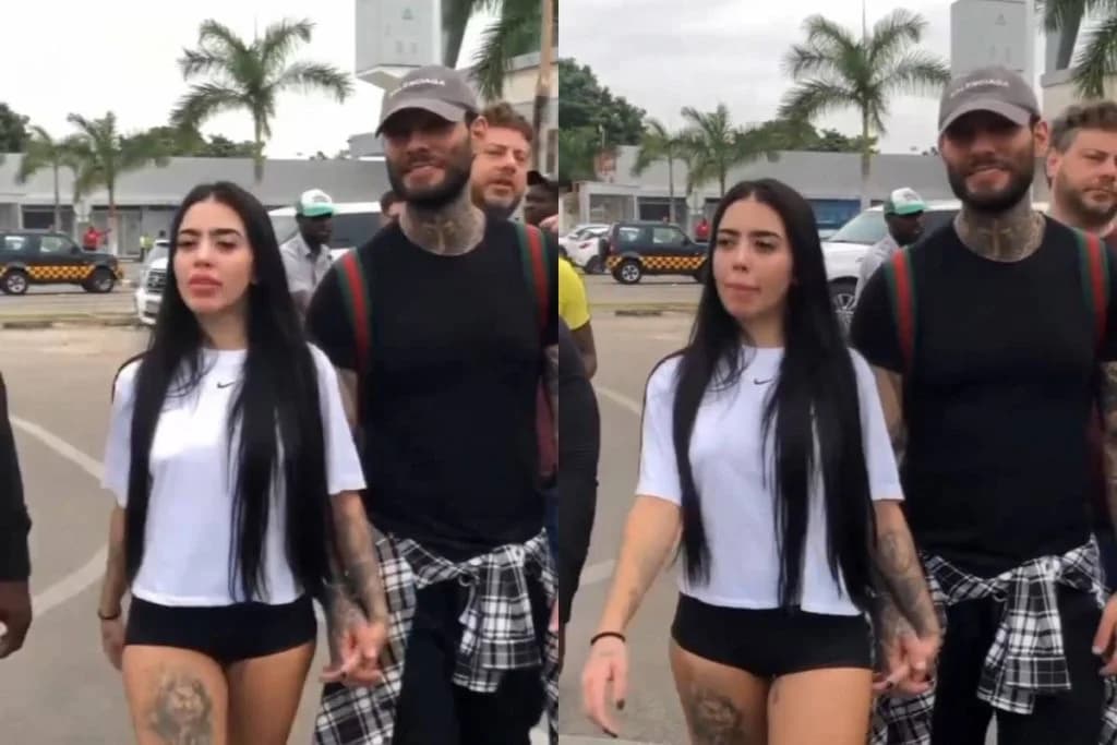 Mirella e Lucas Lucco foram flagrados juntos durante viagem para África (Foto: Reprodução)