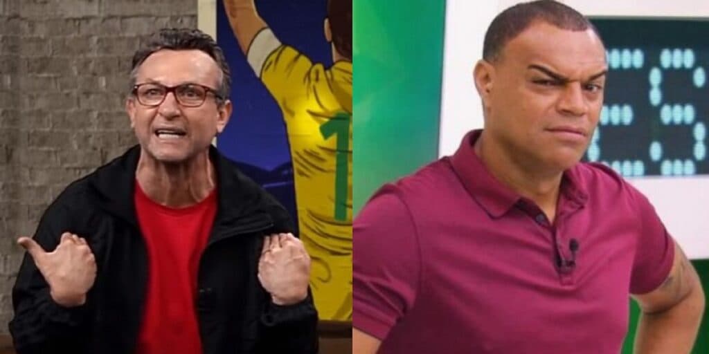 Desprezo, cara fechada e indireta: Com inimizade declarada, Neto e Denílson explodem o que sentem na Band