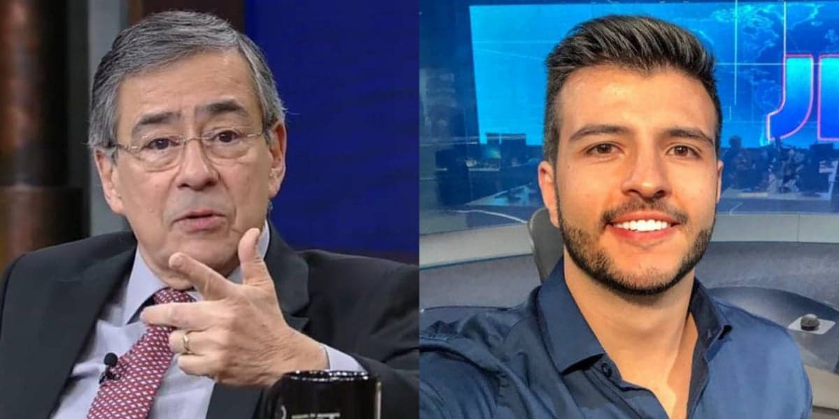 Paulo Henrique Amorim e Matheus Ribeiro já apresentaram o "Jornal Nacional" (Foto: Reprodução/TV Globo)