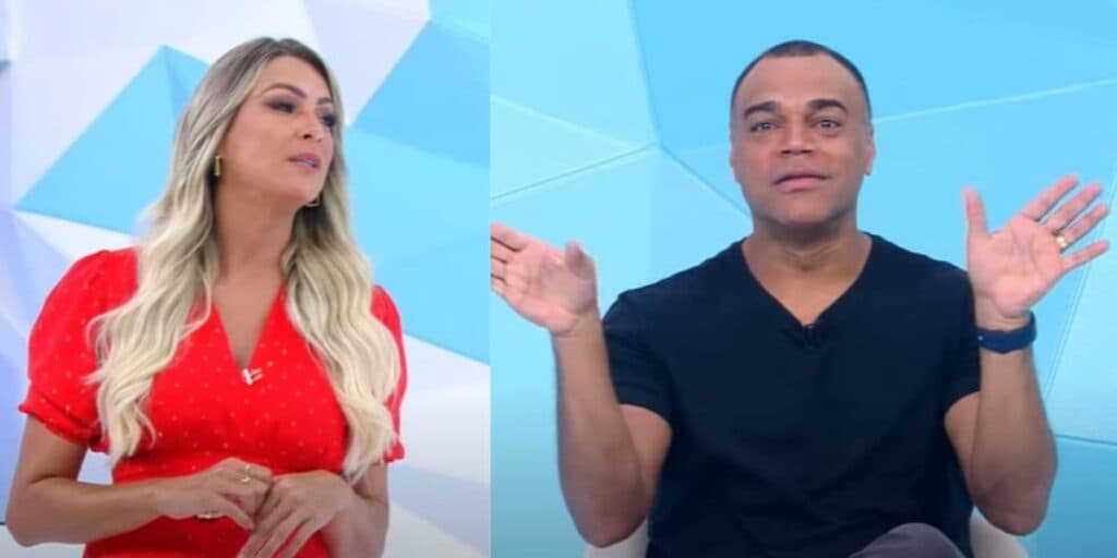 Renata Fan vê Denílson se meter em separação de famosa e faz exigência no Jogo Aberto: "Para"