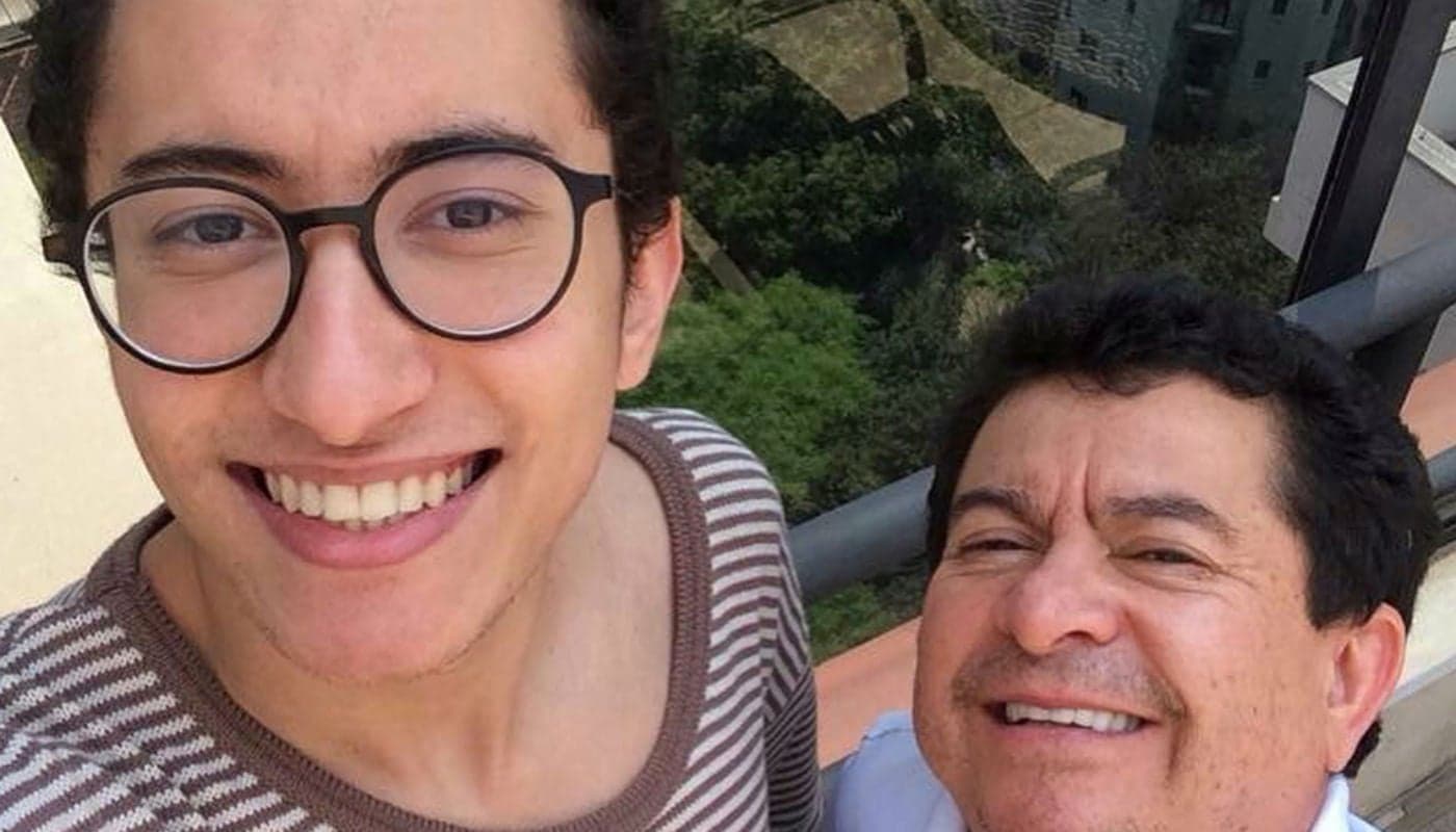 Solimões com o filho, Gabeu. Foto: Reprodução/Internet