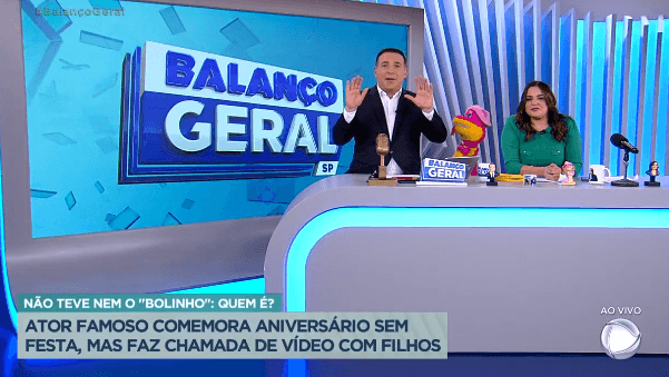 Reinaldo Gottino e Fabíola Reipert na bancada da Hora da Venenosa (Foto Reprodução/PlayPlus)