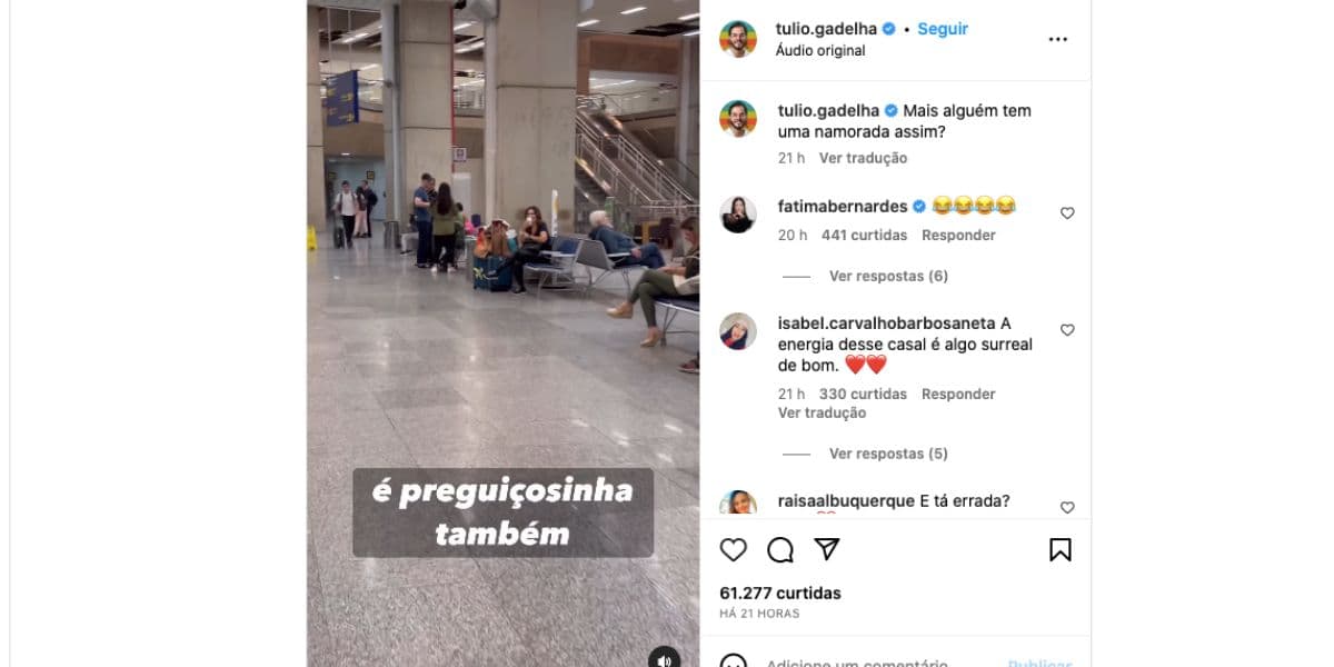 Fátima Bernardes em aeroporto (Foto: Reprodução / Instagram)