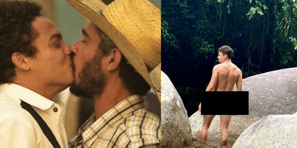 Ator da Globo surge pelado no meio do mato e é assediado por homens: "Belo Monte"