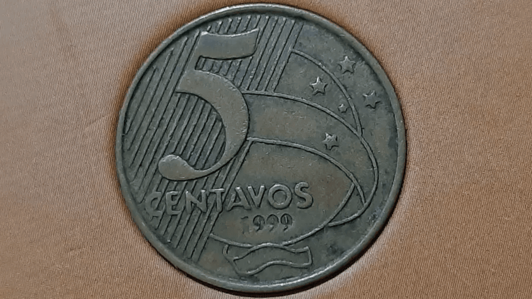  Essa é a moeda de 5 centavos que pode valer até 40 reais (Foto: Reprodução/ Internet) 