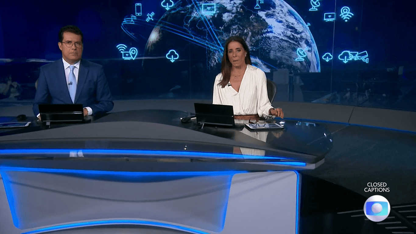 Mônica teixeira e André Trigueiro no Jornal nacional - Foto ReproduçãoGlobo