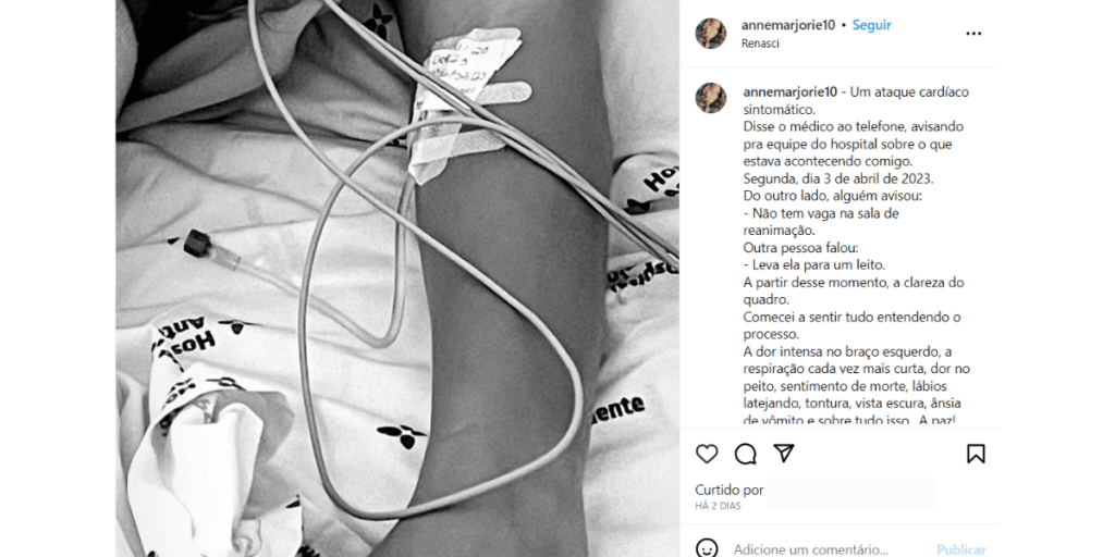A apresentadoria Anne Marjorie sofreu infarto (Foto: Instagram)