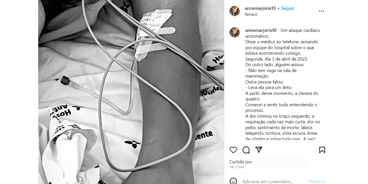 Anne Marjorie, âncora de telejornal da Globo, sofre ataque cardíaco ainda dentro da emissora (Foto: Instagram)