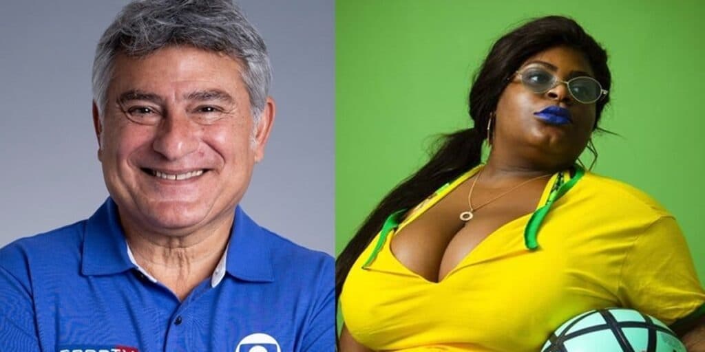 Cléber Machado estreia com gafe na Record e confunde jogador com Jojo Todynho em partida