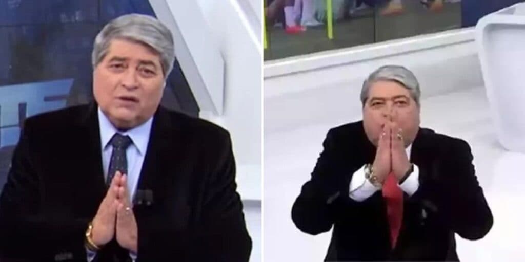 A atitude que ninguém esperava de Datena ao ajoelhar com notícia na Band e ficar aos berros: "Acaba"