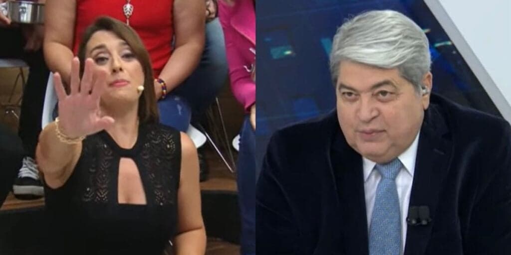 Catia surge no chão, Datena fica intrigado com situação em programa e diz que precisaria de ajuda: “Guindaste”