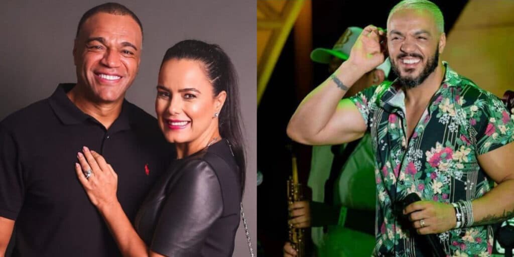 Esposa de Denílson não se segura, cobra dívida milionária de Belo e ex-jogador explode: "Bora pagar''