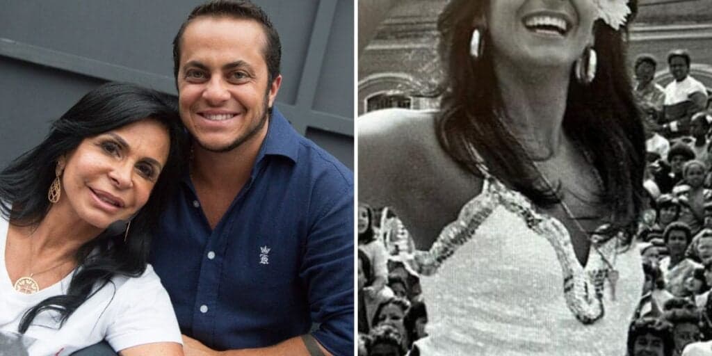 Gretchen divulga foto inédita de quando era novinha, sem procedimentos, e choca: "É o Thammy todinho"