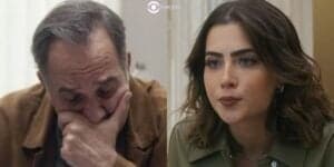 Guerra e Chiara em cenas de Travessia (Foto: Reprodução / Globo)