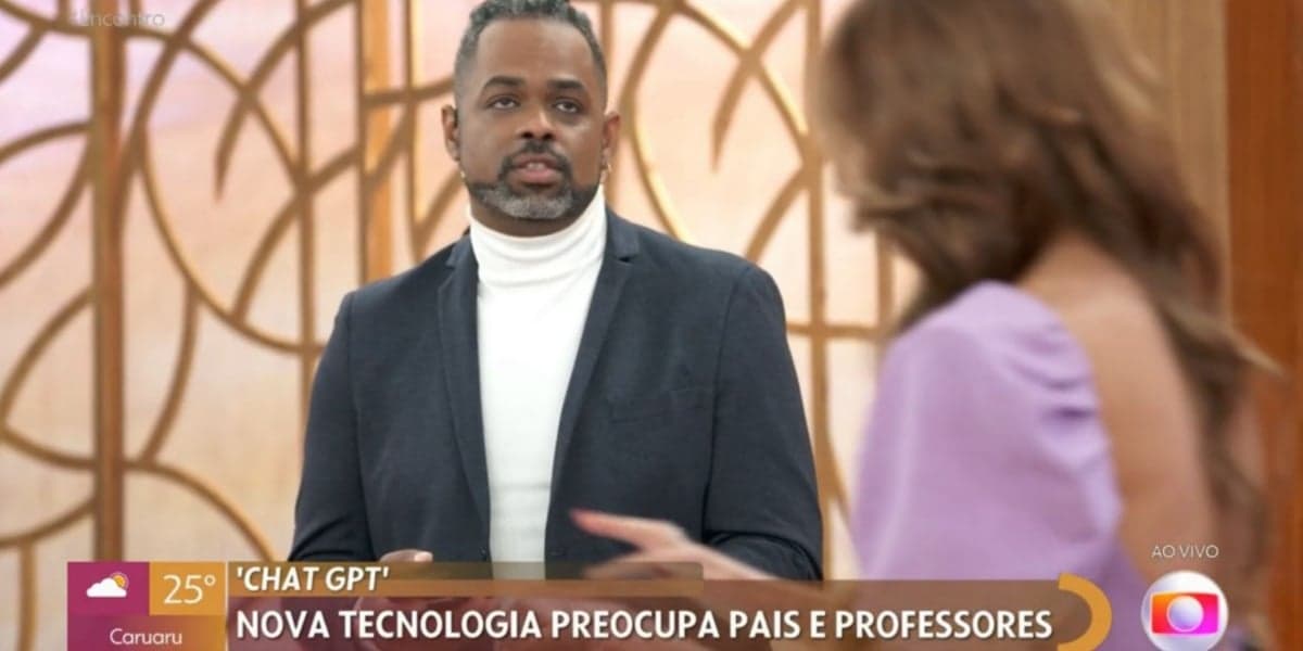 Manoel Soares virou os olhos no "Encontro" (Foto: Reprodução/TV Globo)
