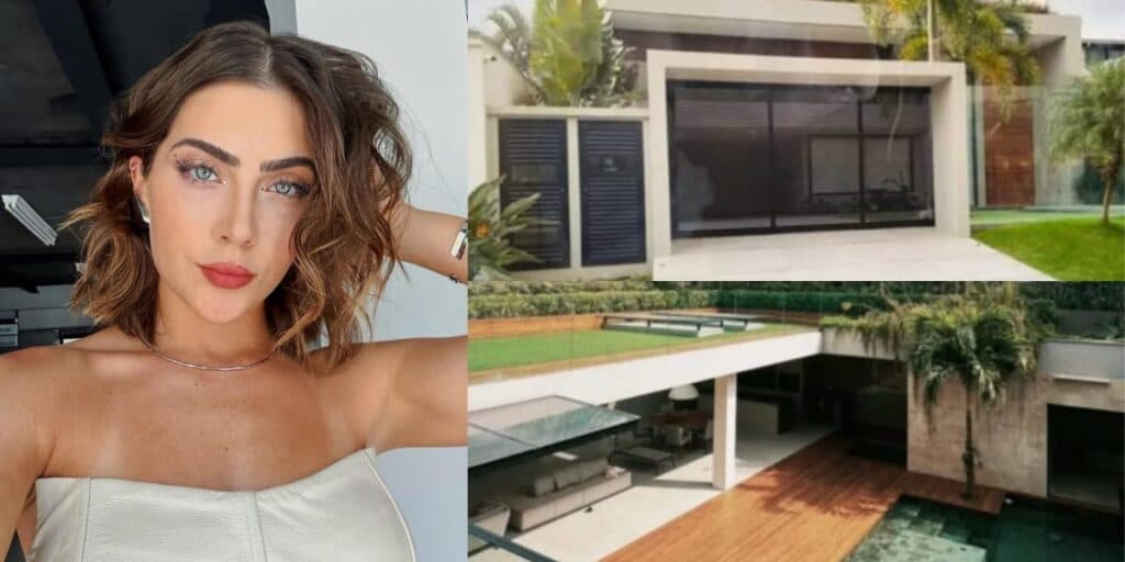 Porta gigante, elevador e lago com peixes: a mansão absurda de Jade Picon, que faz sucesso na Globo