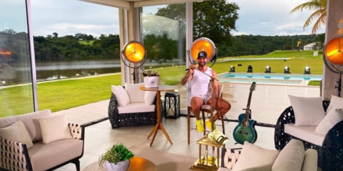 Área de lazer e piscina absurda (Reprodução: Youtube)