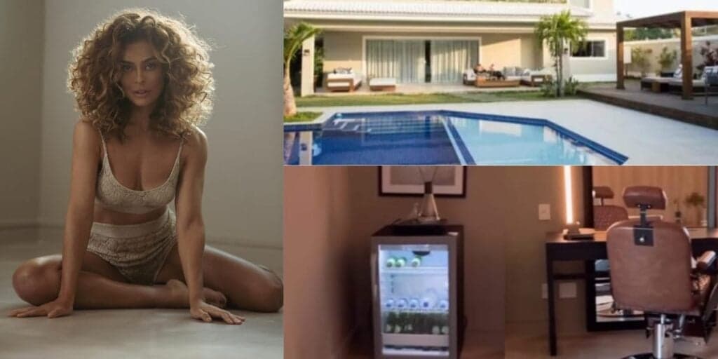Piscina enorme, área de lazer e estúdio particular: a mansão absurda de Juliana Paes