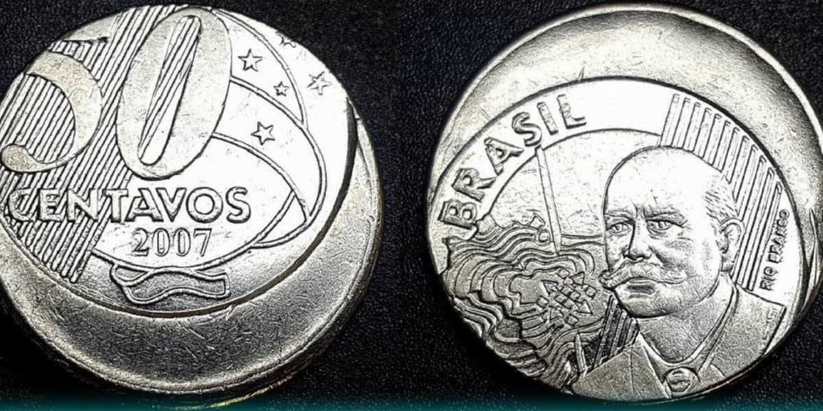 Moeda de cinquenta centavos pode valer uma fortuna - Foto: Reprodução/Internet Moeda de cinquenta centavos pode valer uma fortuna - Foto: Reprodução/Internet
