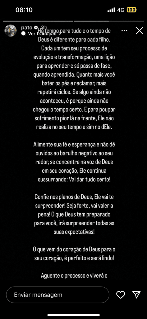 Alexandre Pato faz desabafo (Foto: Reprodução / Instagram)