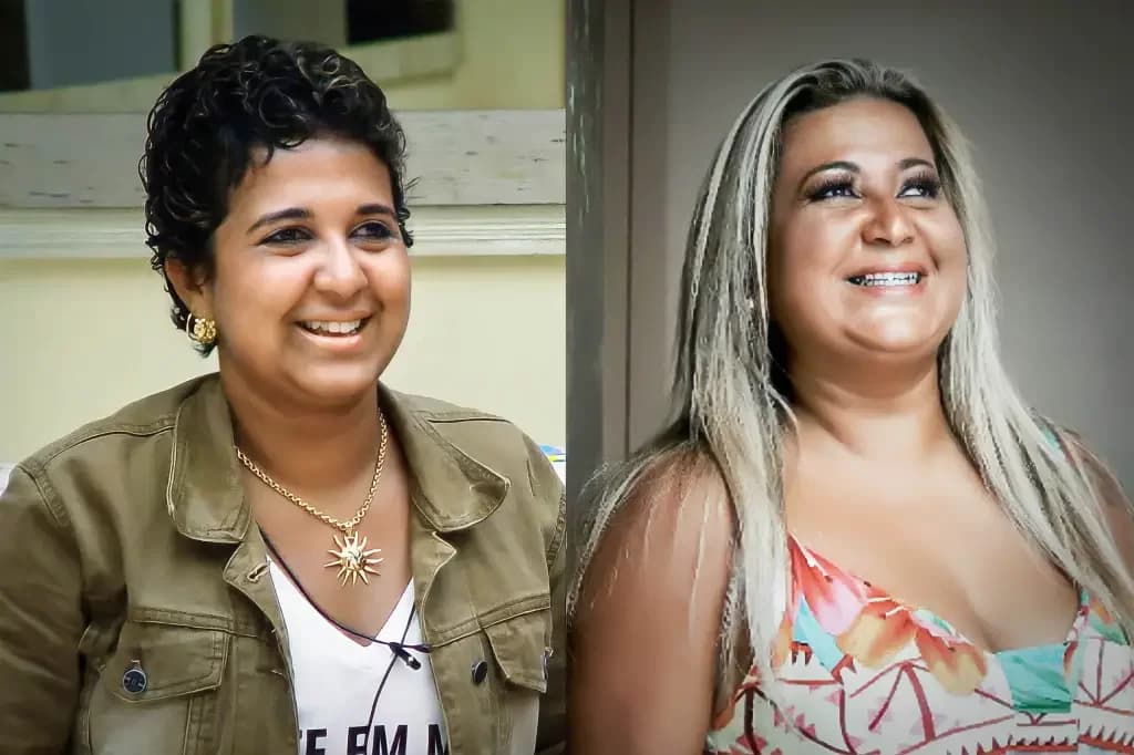 Antes e depois de Cida dos Santos, campeã do BBB4