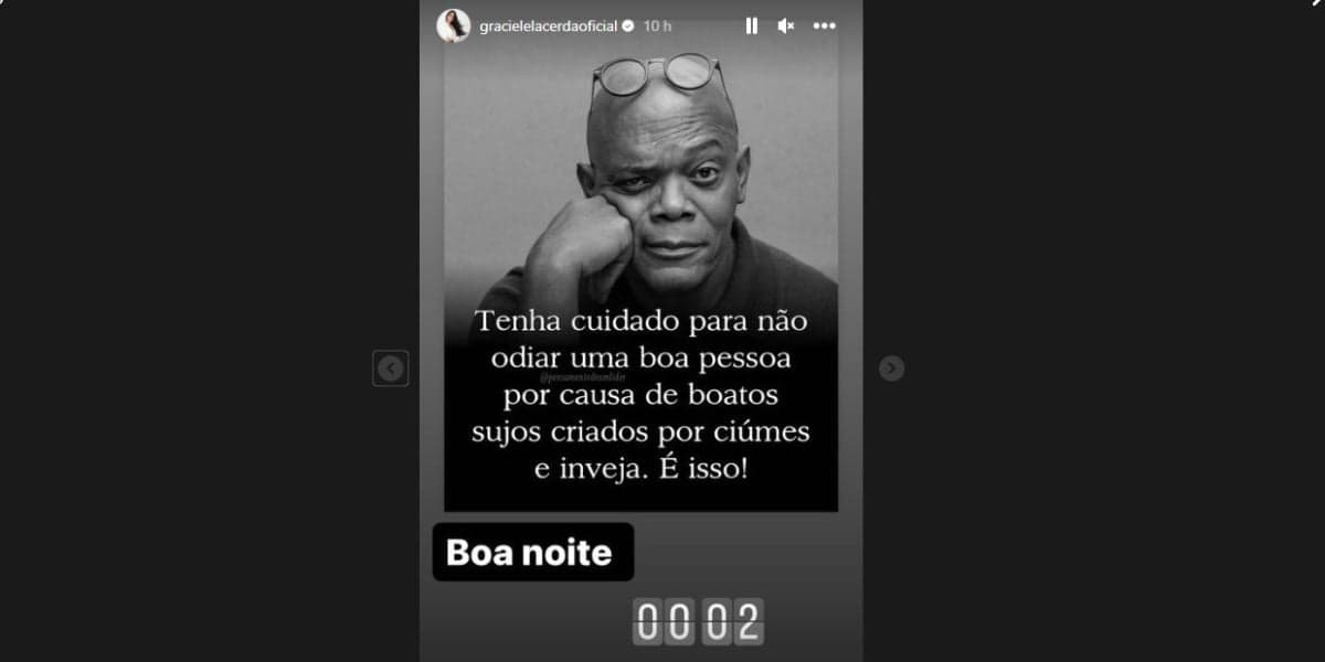 Graciele Lacerda entrega comunicado enigmático (Foto: Reprodução / Instagram) Graciele Lacerda entrega comunicado enigmático (Foto: Reprodução / Instagram)