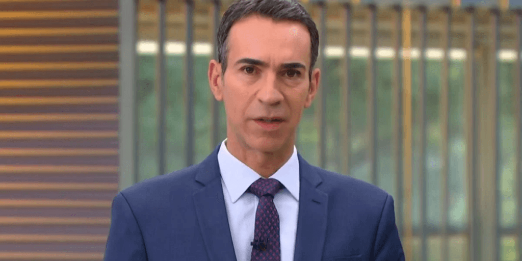 César Tralli volta à Globo após ficar fora do ar e tem vídeo em bastidores exposto: "Precisando de paz"