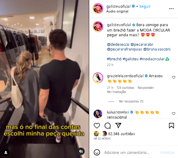 Adriane Galisteu esteve no brechó de Deborah Secco