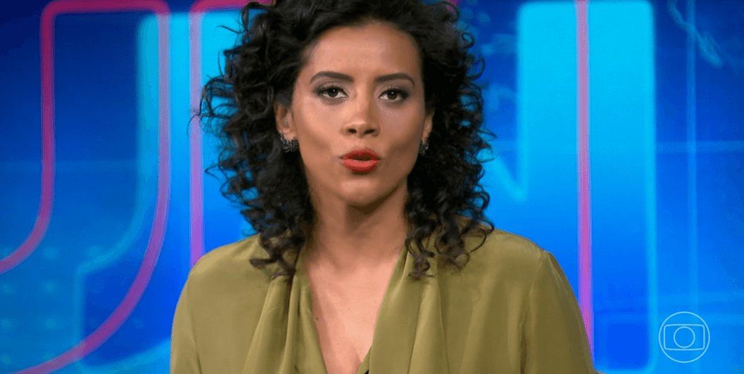 Aline Midlej comandou o Jornal Nacional (Foto: Reprodução/ Globo)