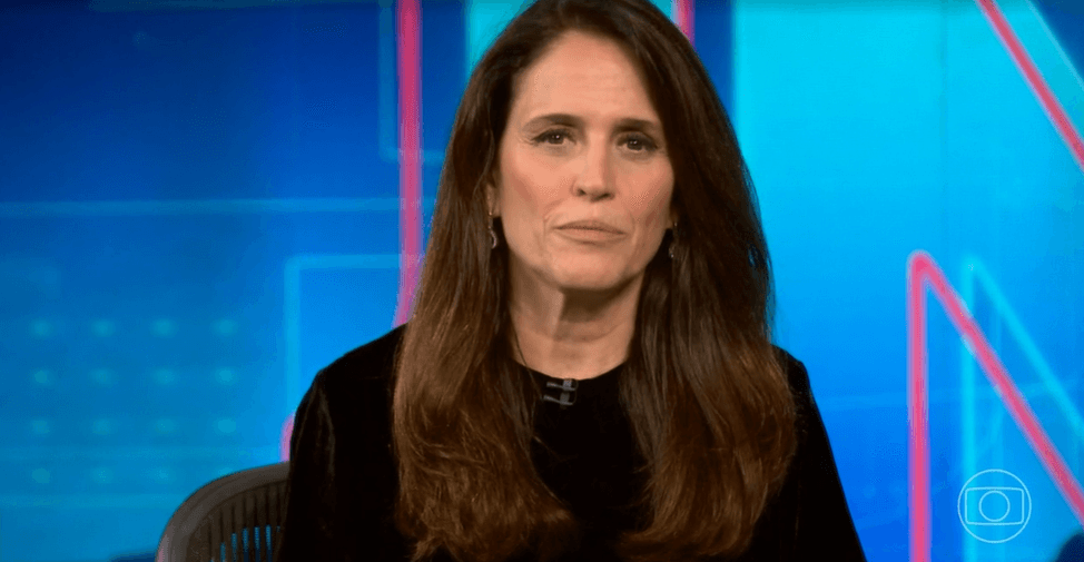 Ana Luíza Guimarães no Jornal Nacional (Foto: Reprodução/ Globo)