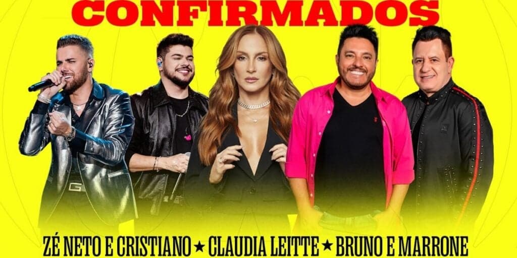 Caldas Country Festival 2023 anuncia as primeiras atrações do evento:  Zé Neto e Cristiano, Claudia Leitte e Bruno e Marrone
